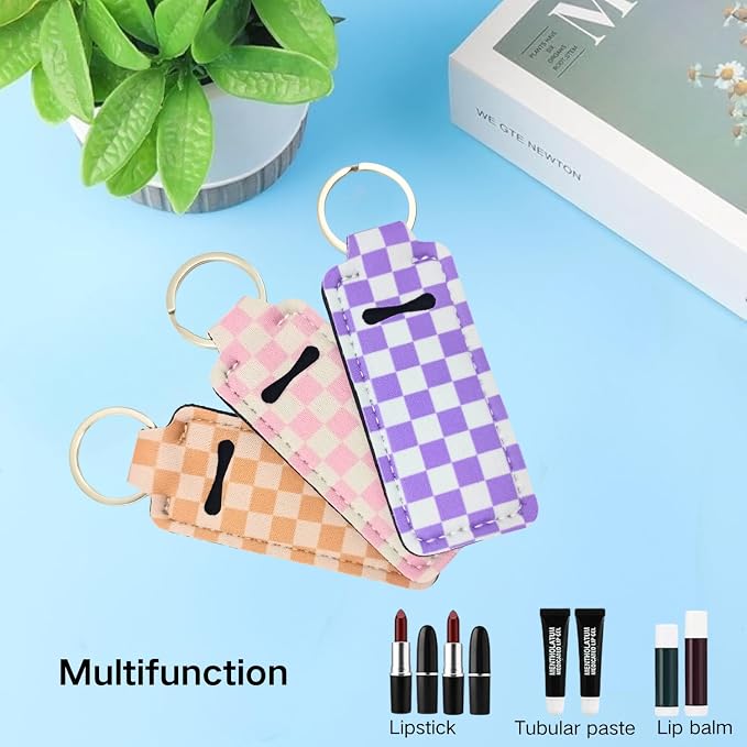 Chapstick Holder Key Chain Lipstick Holder Lip Balm Holder Keychain | Stocking Stuffers Gift, Compatible with Chapstick, Lip Balm and Lipstick, Bag Charm Accessories, Gifts for Women Friend