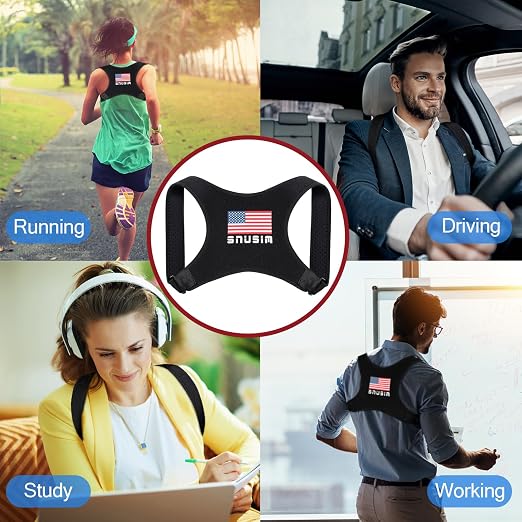 Posture Corrector Upper Back Brace Neck Shoulder Back Support Brace Pain Relief Belt for Women Men Braces Spine Straightener Breathable - Nude