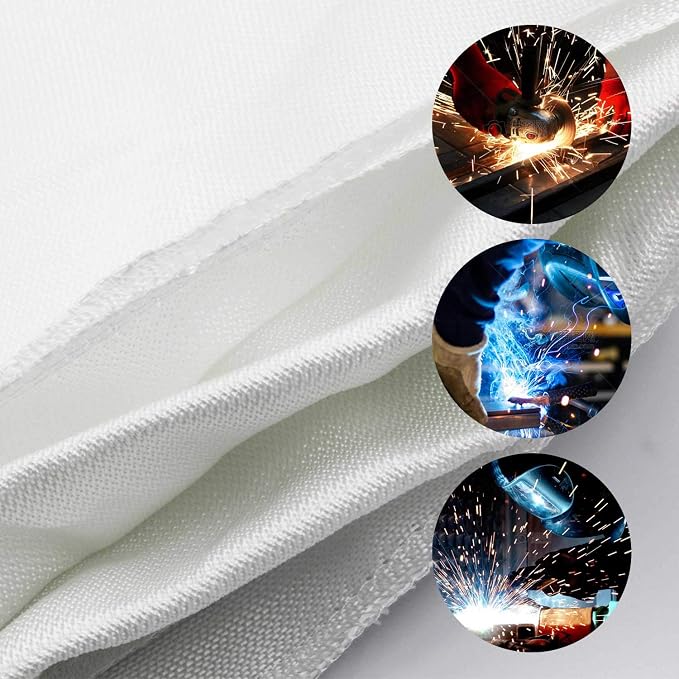 Welding Blanket Heavy Duty Fiberglass Fire Blanket Protect Work Area from Sparks (10Ft x 10 Ft)
