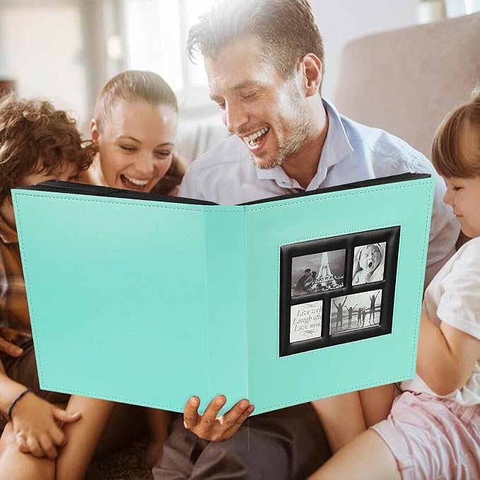 Ywlake Photo Album 4x6 1000 Pockets Photos, Extra Large Capacity Family Wedding Picture Albums Holds 1000 Horizontal and Vertical Photos Pictures Teal
