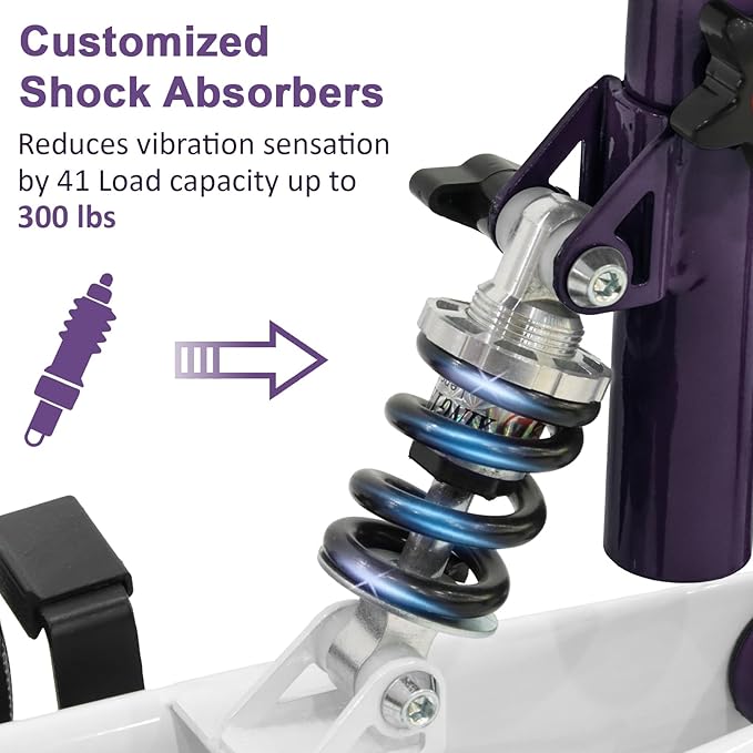 Steerable Knee Walker Deluxe Medical Scooter for Foot Injuries Compact Crutches, with Dual Rear on-Wheel Brake and Shock Absorption Under The Knee pad