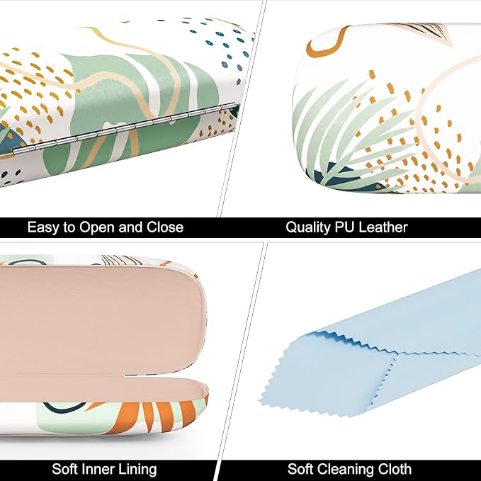 Eyeglasses Case, Hard Shell Protective Case for Glasses, Unisex for Women Men