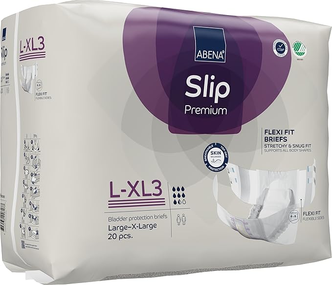 Abena Slip Flexi Fit Adult Incontinence Brief XL Heavy Absorbency Breathable, 1000020865, 20 Ct