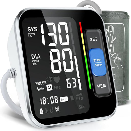 Blood Pressure Monitors for Home Use Upper Arm, Accurate Cuff 8.7”-15.7” Monitor with Large Backlight Display 2 Users 240 Sets Memory, Digital BP Machine, Christmas Gifts for Mom Dad Seniors