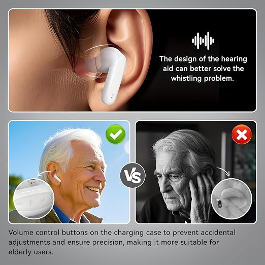 Blue Deer Hearing Aids with Bluetooth Hearing Aids for Seniors Rechargeable | OTC Hearing Aids Digital for Women App Control Noise Cancelling Sound Enhancement Portable Charging Case Clear Daily Audio