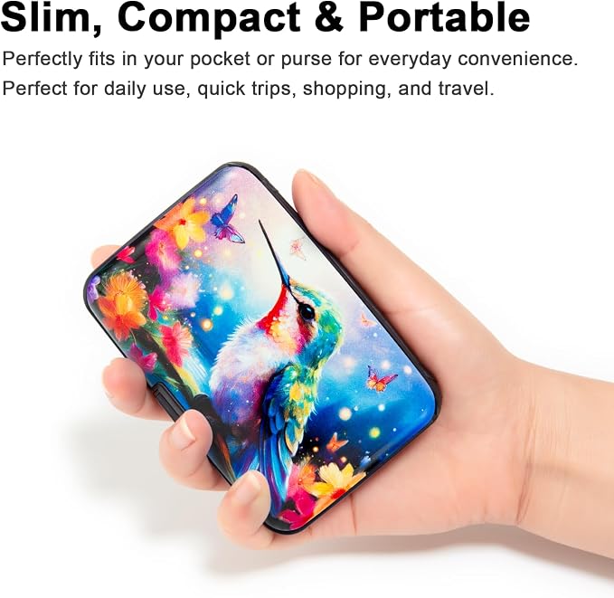 Credit Card Holder Small RFID Blocking Wallet Business Metal Slim Mini Aluminum Hard Case for Women Men