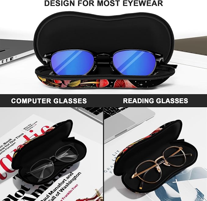 Sunglasses Soft Case, Ultra Light Portable Neoprene Zipper Glasses Case for Men Women