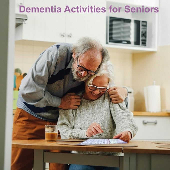 12 Pcs Word Search Cards for Dementia Game | Dementia Activities for Seniors | Alzheimer's Products for Dementia Patients | Games for Dementia Seniors| Reusable Large Print Word Search Books
