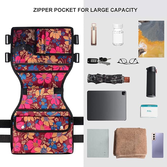 supregear Side Walker Bag, Walker Accessories Bag w/Cup Holder, Folding Walker Basket Waterproof Walker Organizer Caddy Pouch for Most Walker with Side Bar for Seniors, Elderly, Double Sided