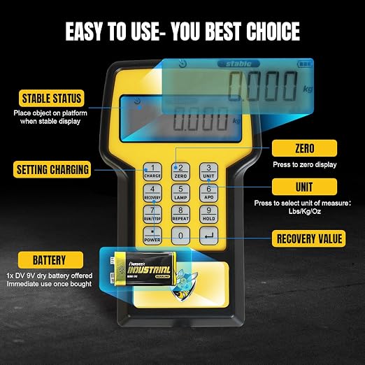 Upgraded Refrigerant Scale 220 LBS High Precision Programmable HVAC Electronic Refrigerant Charging Weight Scale Freon Scale with Portable Case for All Refrigerant Recovery Tanks