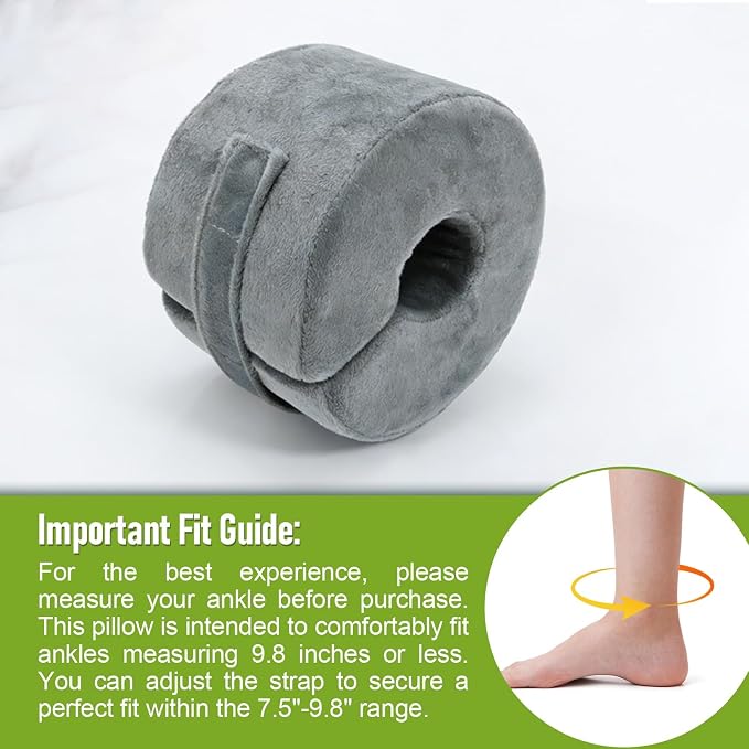 Foot & Ankle Elevation Pillow for Bed Sores & Surgery Recovery - High-Density Foam Heel Protectors with Washable Cover - Support Cushion for Elderly Care, Bedridden Patients & Post-Op Use (Small, 1PC)