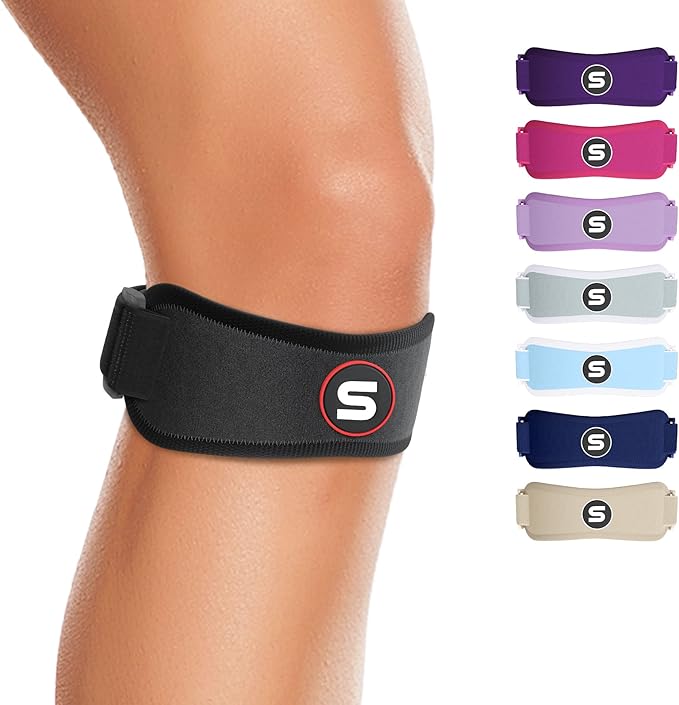 Sleeve Stars Patellar Tendon Support Strap Osgood Schlatter Knee Brace for Youth, Women & Men, Swedish Brand Patella Knee Strap for Arthritis & Pain, Patella Band w/ 3 Lengths (Black)