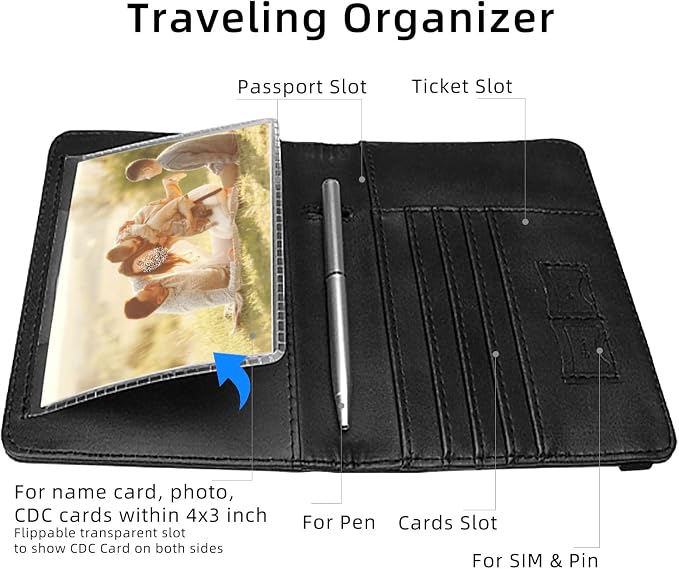 WALNEW Passport Holder for Travel, RFID Passport Wallet, Travel Essentials