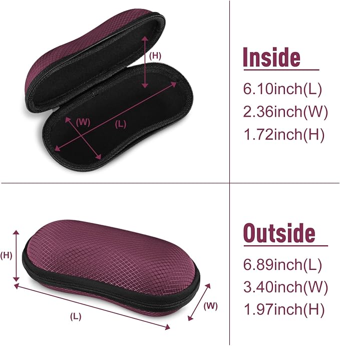 FINTIE Sunglasses Case, Hard EVA Shell Shockproof Sport Glasses Case with Metal Carabiner Travel Zipper Eyeglasses Holder