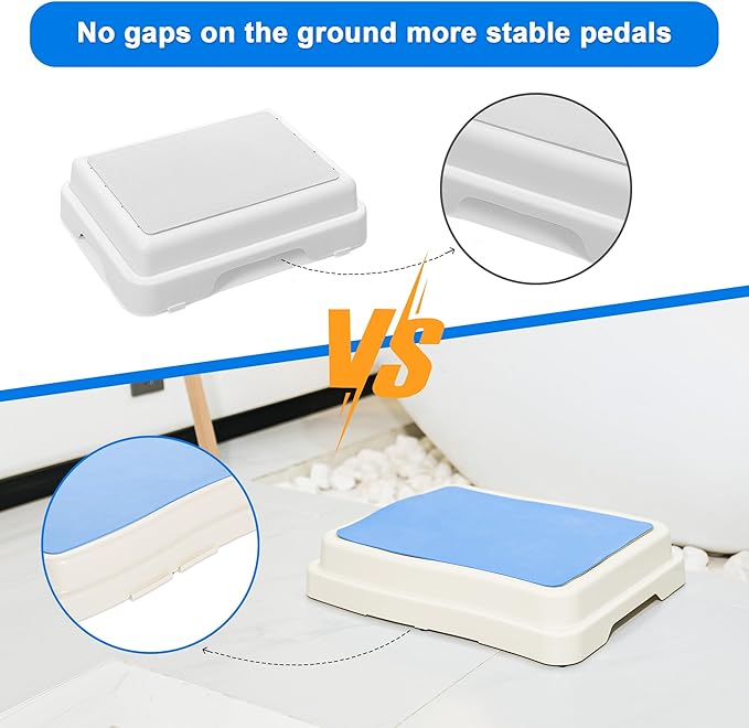 Bath Shower Step,Stackable Bathtub Non Slip Safety Step Stool, Indoor/Outdoor Handicap Wideing Hands Free Platform Medical Portable Stack-Able, for High Beds, Kitchens,Bathroom.