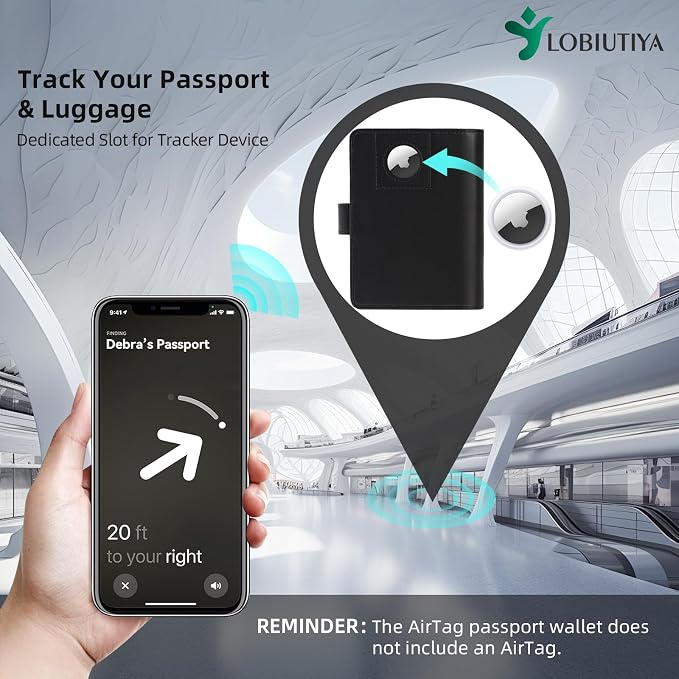 Passport Holder For Travel with Luggage Tag Cover – RFID Blocking Travel Passport Wallet Holder for Men/Family| PU Leather Passport Case with Extra Money Pocket/Magnetic Clasp, Black