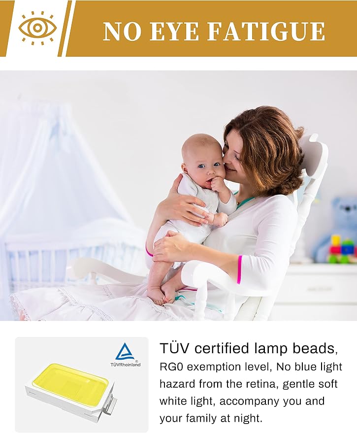 Night Light [2 Pack],LED Night Light with Dusk to Dawn Sensor | Night Lights Plug Into Wall,Adjustable Brightness,Nightlights for Adults Bedroom Bathroom Kitchen,Daylight White 5000k