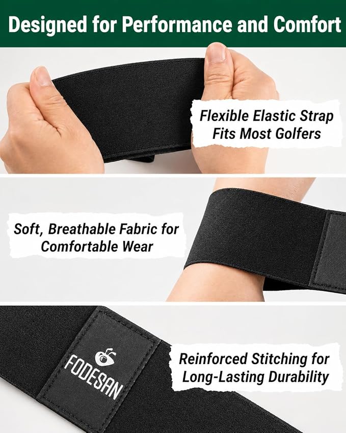 Golf Arm Band Training Aid for Swing Connection, Arm Connection Golf Trainer for Better Tempo, Ball Striking & Consistency, Easy Golf Swing Training Aid for Indoor Practice, Golf Gift for Golfers