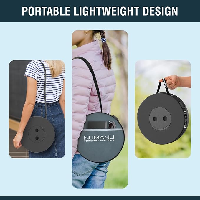 Collapsible Stool for Adults, 3-in-1 Cushion + Bag, 620 lbs, Round | Heavy-Duty Telescoping Stool 2.5-18in, 3-in-1 Cushion Carry Bag + Drink Holder; Travel, Sports, Camping, Gardening
