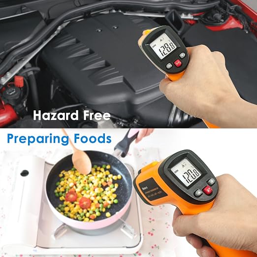 (NOT for Human) Infrared Thermometer, Non-Contact Digital Laser Temperature Gun -58°F to 1022°F (-50°C to 550°C) with LCD Display