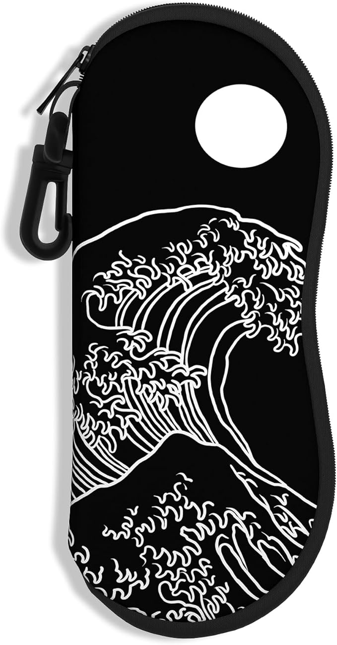 Sunglasses Soft Case, Ultra Light Portable Neoprene Zipper Glasses Case for Men Women