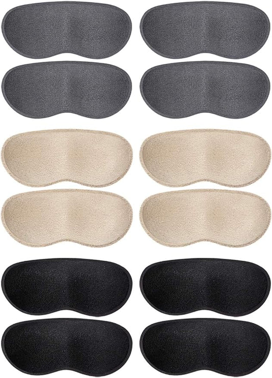 Dr.Foot Heel Grips for Women and Men, Self-Adhesive Heel Cushion Inserts Prevent Slipping, Improve Too Big Shoes, Prevent Rubbing, Blisters, Foot Pain (Beige+Grey+Black)