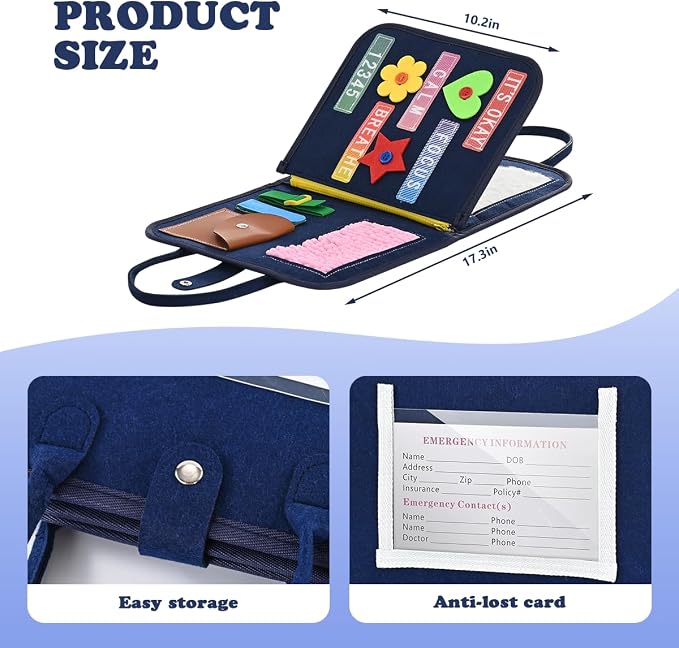 SOFWO Fidget Blanket for Adults with Dementia, Alzheimers Dementia Activities Products for Elderly and Seniors,Gift and Game for Alzheimer’s or Dementia.