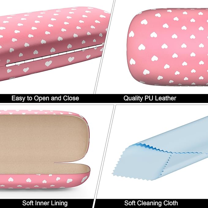 Eyeglasses Case, Hard Shell Protective Case for Glasses, Unisex for Women Men