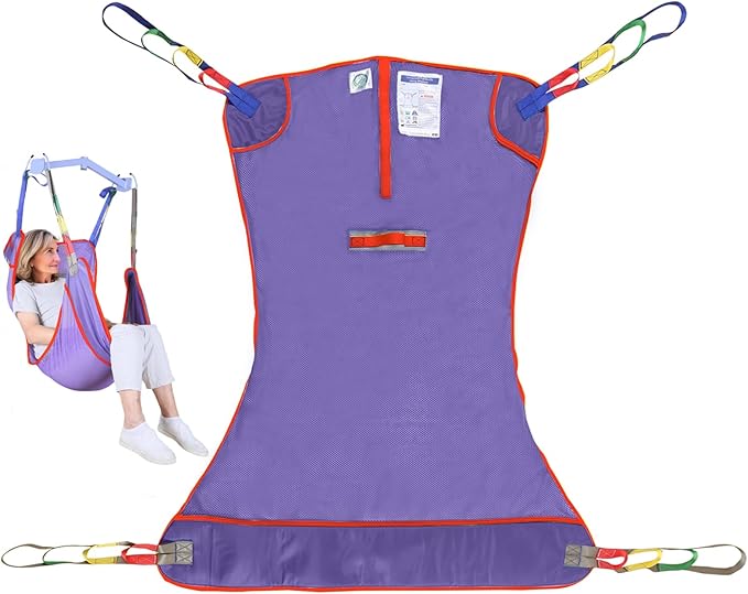 500lbs Mesh Full Body Sling for Lift - Patient Transfer Sling with Wide Pads for Elderly & Disabled,Compatible and Multi-Scene Transfer