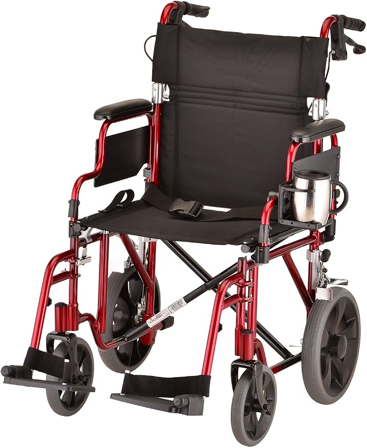 NOVA Cup Holder for Walker, Rollator, Transport Chair, Wheelchairs – Universal Fit on Round Tube Only, Adjustable & Foldable Drink Holder (Pack of 2)