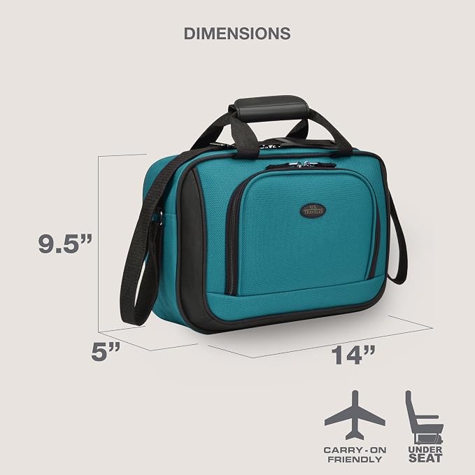 U.S. Traveler Rio 14" Travel Tote Bag, Lightweight 1200D Carry-On Bag for Women & Men