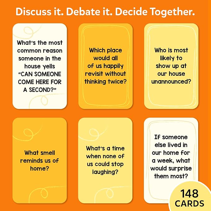 Family Banter Card Game – Fun Conversation Game for Family Game Night | Interactive & Hilarious Card Game with 148 Question Cards, Travel Game for Kids, Teens & Adults, Ages 8, 9, 10 & Up