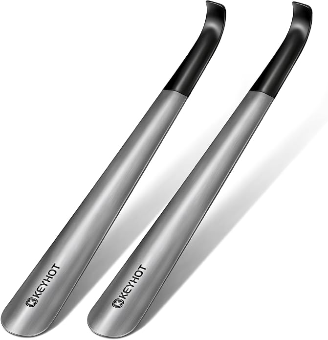 Metal Shoe Horns 7.5-16.5“, Shoehorns Long & Travel for Kids Adult | Stainless Steel Shoehorns, Shoe Spoons, Portable Compact Lightweight Wear Shoes Helper for Boots Men Women