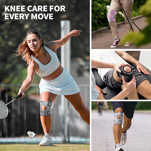 CAMBIVO ELITE Knee Brace with Side Stabilizers & Open Patella Gel Pad — Adjustable Support for Meniscus, Arthritis, ACL, MCL Recovery, Knee Support for Men and Women - Please Check Size Chart