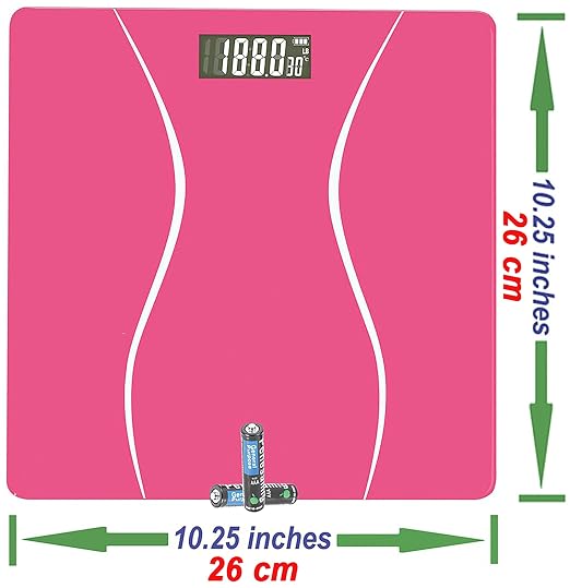 Scale for Body Weight, Digital Bathroom Scale, Weight Scales for People,Body Scale,Pink,Max:400LB/180KG,2 Weighing Units: LB/KG