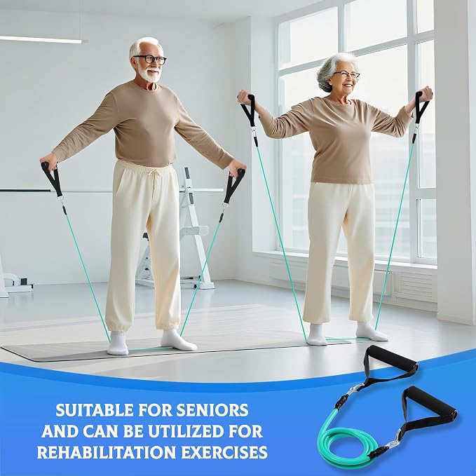 Arm Bike for Physical Therapy, Home Fitness Desk Bike for Seniors, Portable Rehabilitation Exerciser and Resistance Bands for Arm and Shoulder Workout with Adjustable Resistance, Powerful Sunction