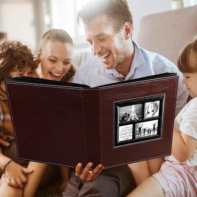 Ywlake Photo Album 4x6 1000 Pockets Photos, Extra Large Capacity Family Wedding Picture Albums Holds 1000 Horizontal and Vertical Photos Brown