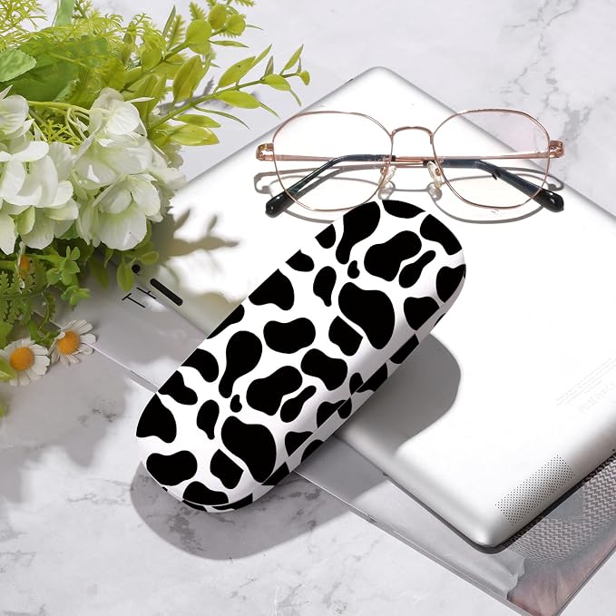 Glasses Case Hard Shell,Portable Protective Eyeglasses Case, Eyeglass Holder Box with Cleaning Cloth, for men women