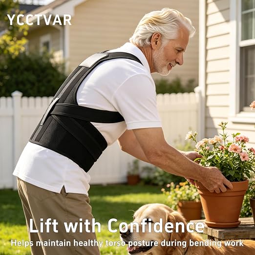 Back Brace Posture Corrector for Seniors Women and Men Upgraded Dynamic Traction Correction System Adjustable Shoulder Support Straightener Helps Reduce Upper Lower Back Pain Suitable for Hump Scoliosis Black XX-Large