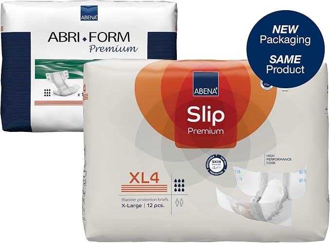 Abena Slip Premium XL4 Adult Incontinence Brief XL Heavy Absorbency 1000021294 (Extra Large, 24, Count)