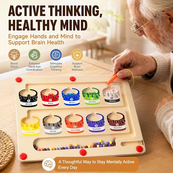 Dementia Care Activity Sorting Board, Dementia Products for Seniors Older Adults, Fidget Sensory Games Puzzles, Dementia Activities Memory Games for Seniors