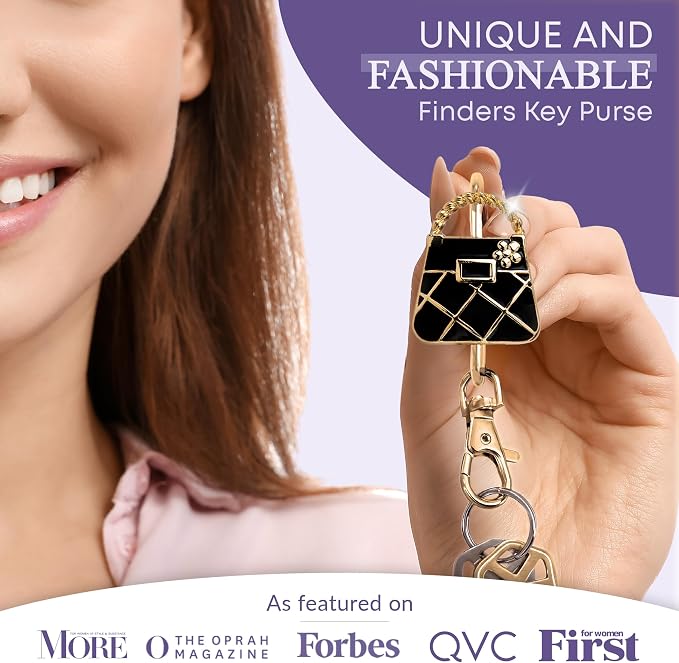 Women’s Bag Charm Key Finder, Car Keychain Hook, Cute Purse Organizer & Tote Bag Accessories, Gifts for Mom - Original