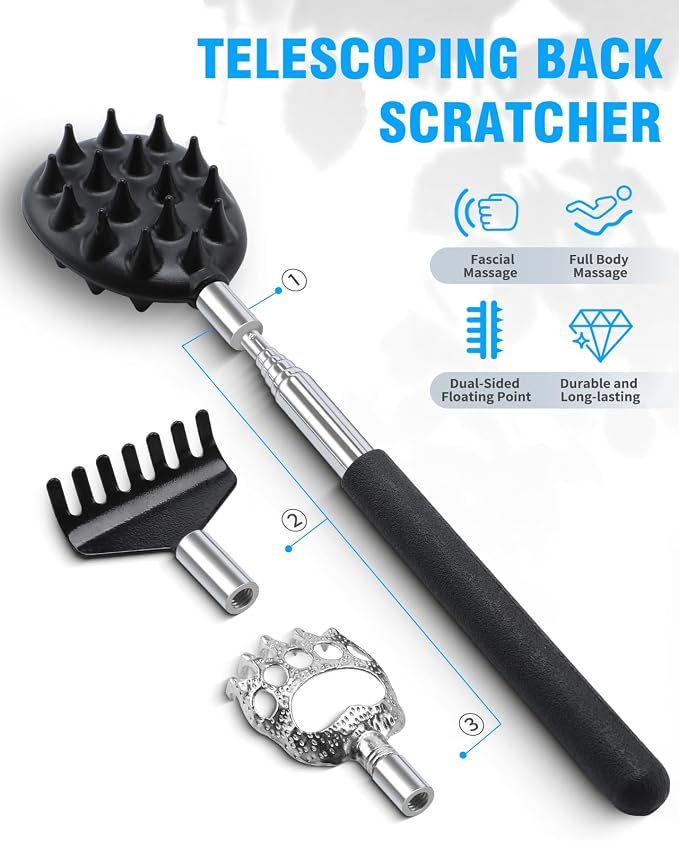 Kekoy 8 in 1 Hip Kit, Seniors Total Hip Replacement After Surgery with 36" Grabber Reacher Tool, Sock Aid Device, Leg Lifter, Long Handle Shoe Horn, Bath Sponge, Telescoping Back Scratcher(Blue) | Hip Replacement Kit with 36" Grabber, Sock Aid Device, ...