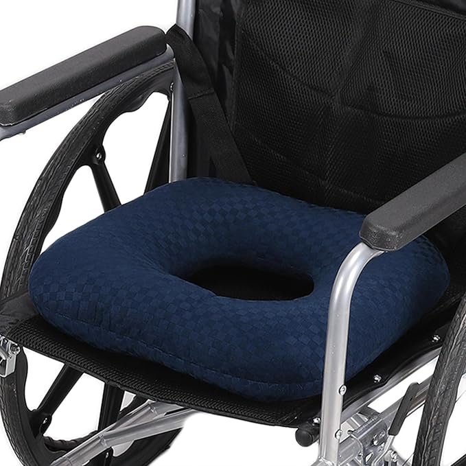 Anti-Slip Wheelchair Cushions, Bed Sore Cushions for Butt, Ergonomic Innovations Orthopedic Donut Pillow, Medical Seat Cushion for Sciatica, Back, Coccyx, Pressure Sore (Blue)