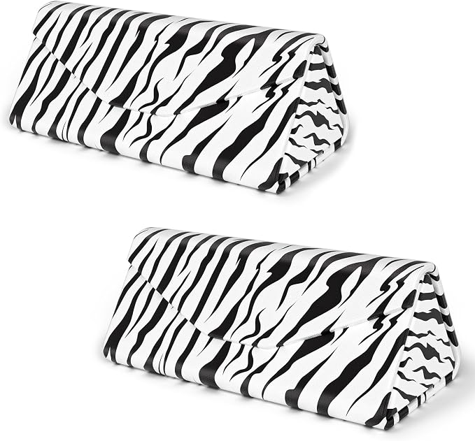 Sunglasses Case, Foldable Glasses Case, Magnetic PU Leather Hard Shell Folding Eyeglass Holder Box, Collapsible Unisex
