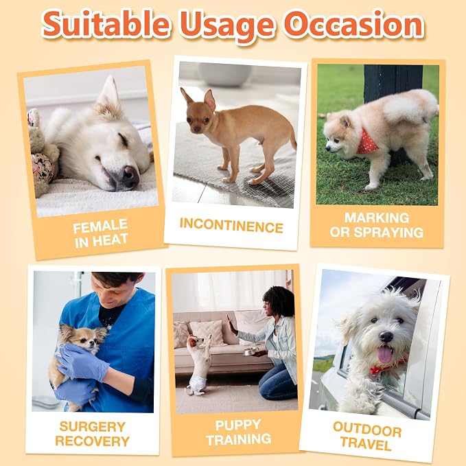 Pet Soft Dog Diapers Female - Disposable Puppy Diapers, Cat Diaper 36pcs XSmall