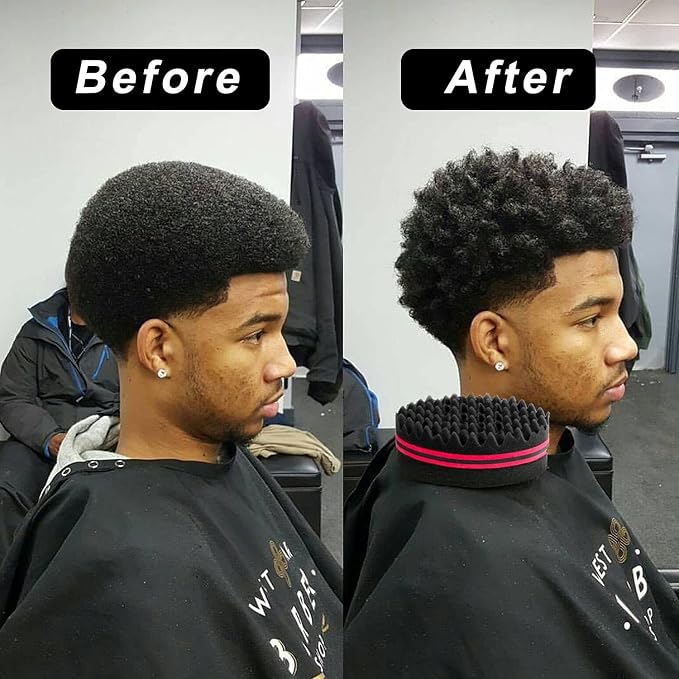 Magic Twist Sponge for Dreadlocks, Afro Coils, and Curls - Two Sides with Big and Small Holes, Foam Wave Brush for Men, Women, Boys, and Girls with Long or Short Hair by Hair Sponge (1 Piece)