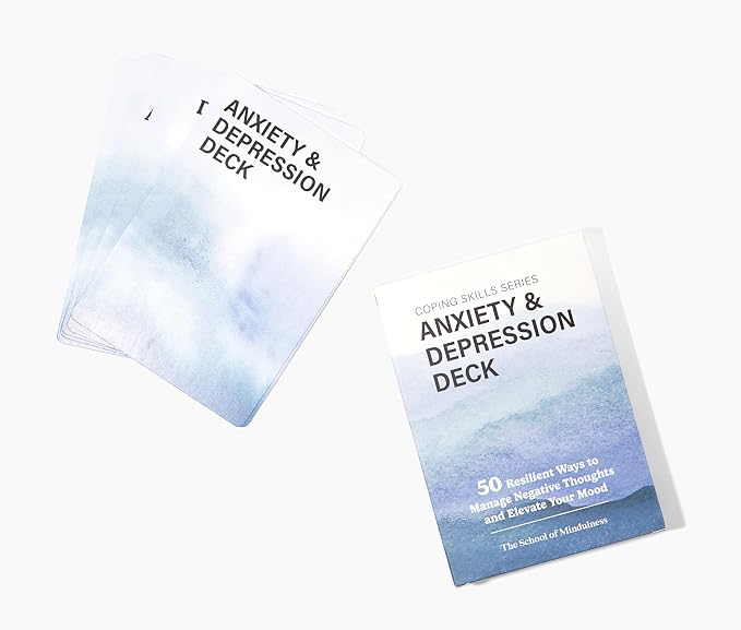 The School of Mindfulness- Mindfulness Coping Skills Series Deck, for Depression and Anxiety, Anger Management, and Cravings and Triggers (Depression and Anxiety)