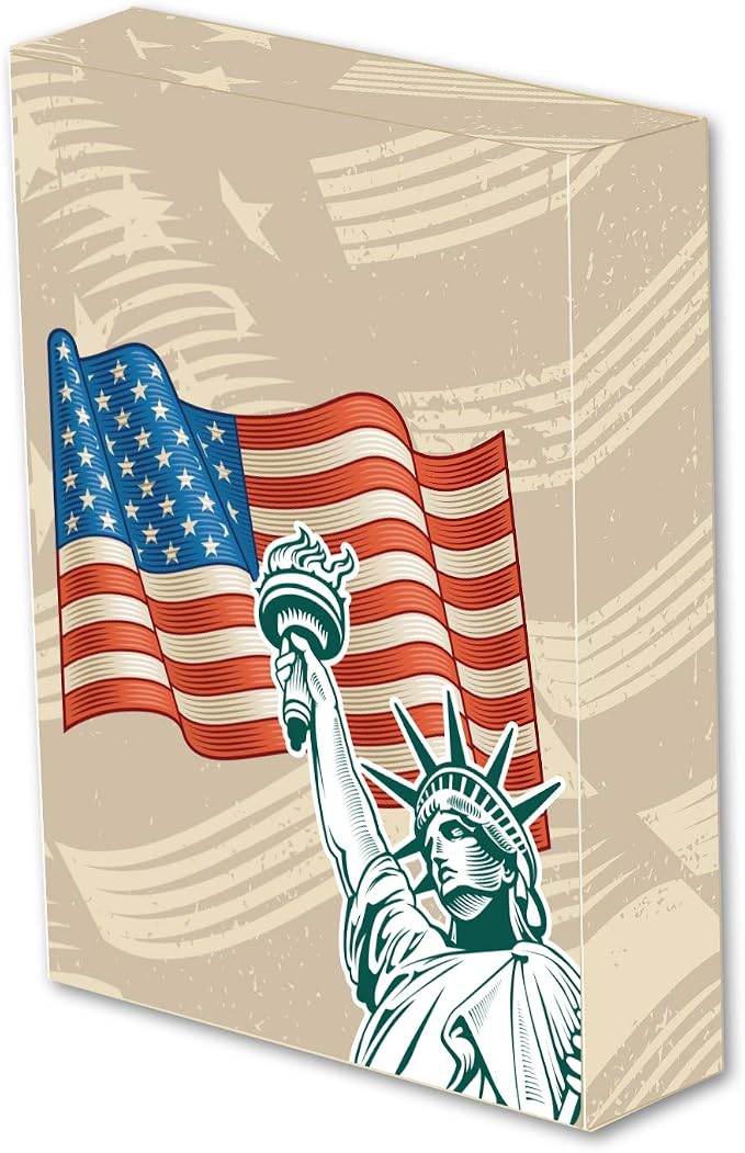 Military Gift Shop Tan American Flag Playing Cards - Patriotic Graphics - Premium Quality - Veteran Gifts for Men or Women | Tan American Flag Cards