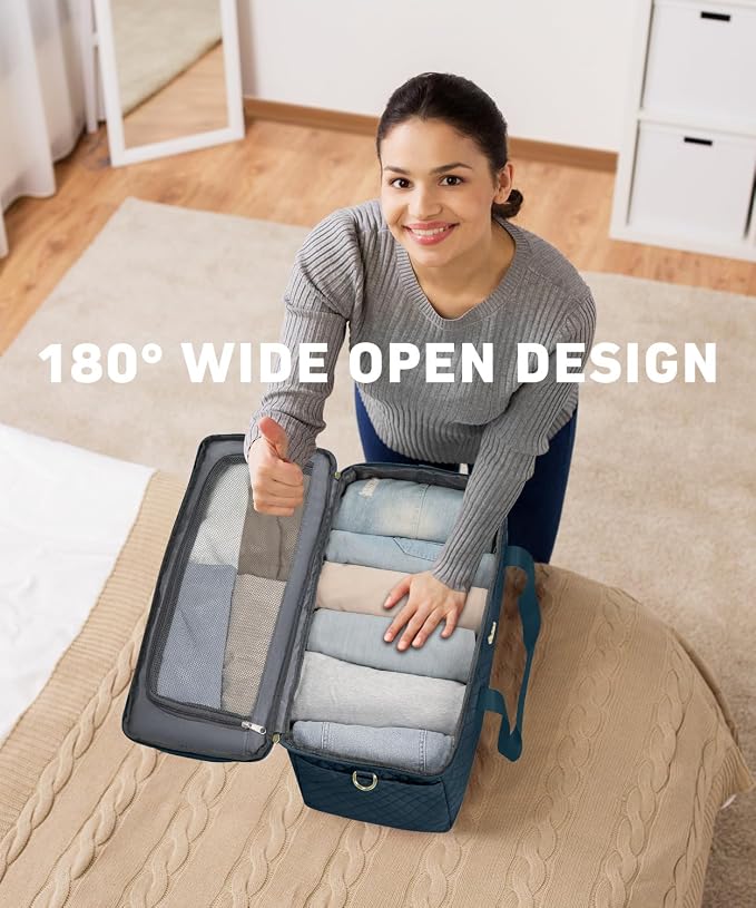 Travel Bags for Women Wide Open Large weekender Duffle Bag with Shoe Compartment Overnight Hospital Bag For Women Labor Delivery Carry on Bag Personal Item Travel Bag with Wet Pocket Peacock Blue